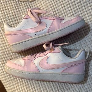 Nike Pink Retro-Inspired Sneakers with White Accents